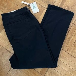 NEW NYDJ Sheri Slim Ankle Mock Fly Black Sz 14